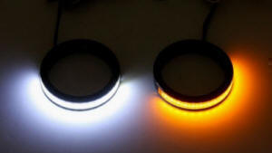 43mm Fork Tube LED Wrap Turn Signals with Daytime Running Lights
